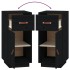 Aparador de madera maciza de pino negro 34x40x75