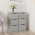 Aparador 2 uds madera contrachapada gris hormigón 30x30x70