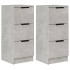 Aparador 2 uds madera contrachapada gris hormigón 30x30x70