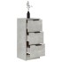 Aparador 2 uds madera contrachapada gris hormigón 30x30x70