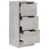 Aparador 2 uds madera contrachapada gris hormigón 30x30x70