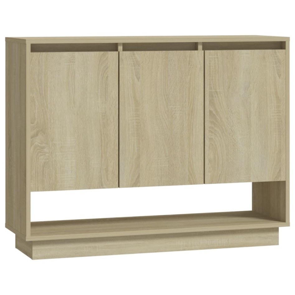 Aparador de madera contrachapada roble Sonoma 97x31x75