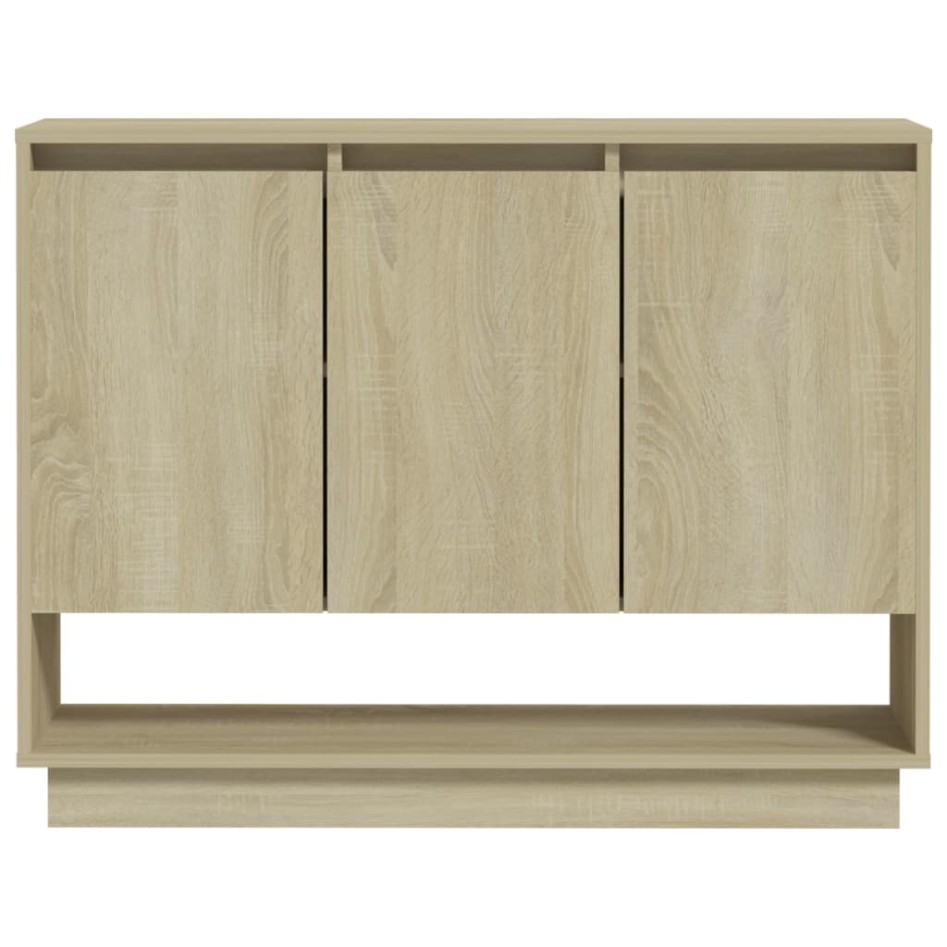 Aparador de madera contrachapada roble Sonoma 97x31x75