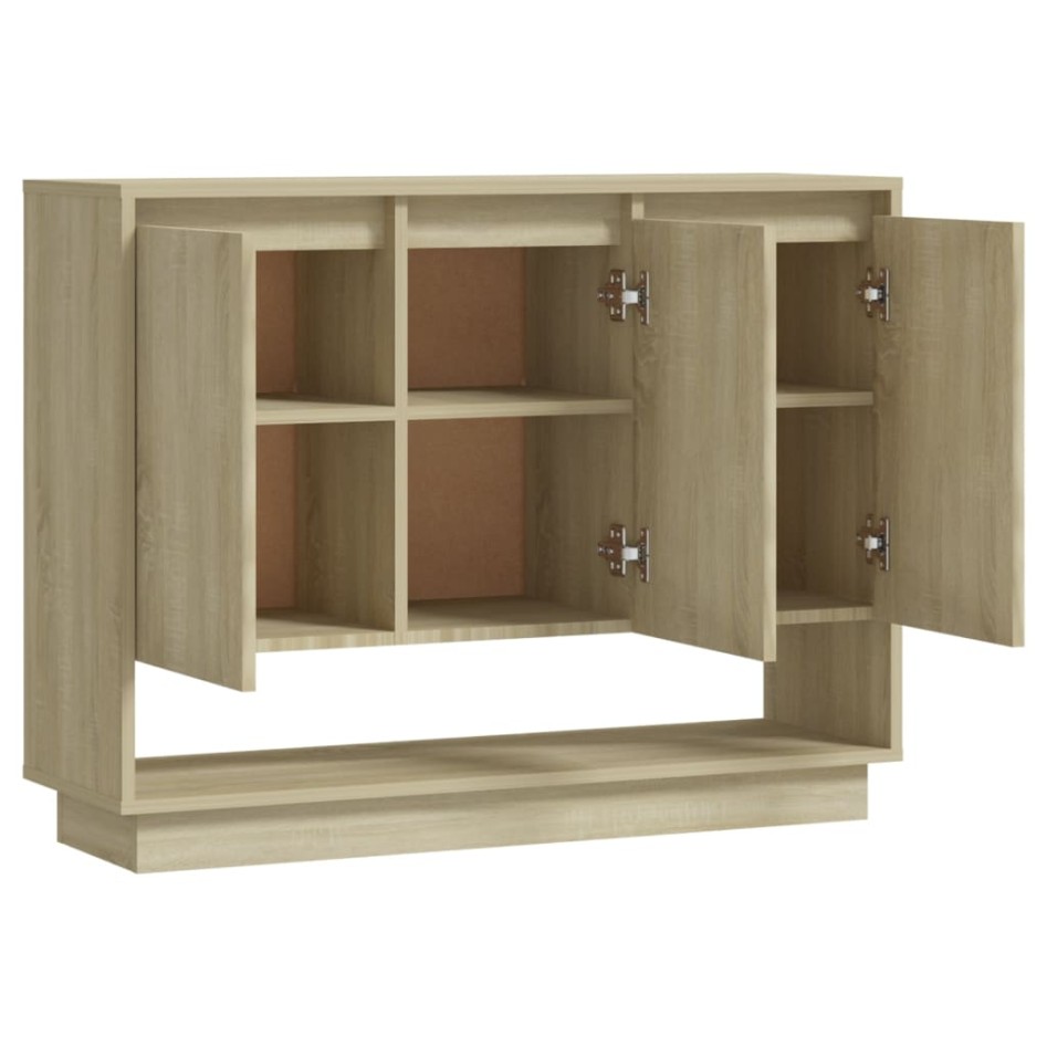 Aparador de madera contrachapada roble Sonoma 97x31x75