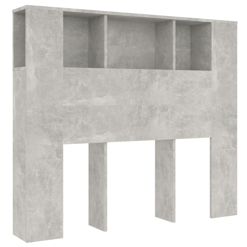 Mueble cabecero gris hormigón 120x18,5x102,5