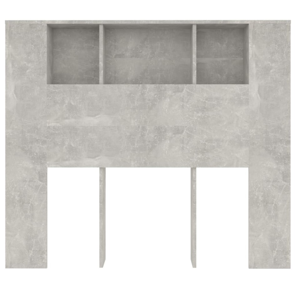 Mueble cabecero gris hormigón 120x18,5x102,5