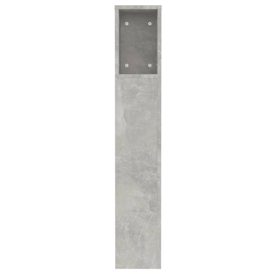 Mueble cabecero gris hormigón 120x18,5x102,5