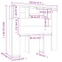 Mueble cabecero gris hormigón 120x18,5x102,5