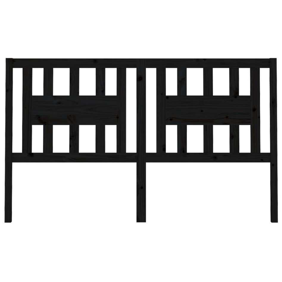 Cabecero madera maciza de pino negro 166x4x100