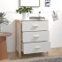 Aparador de madera contrachapada blanco 62x38x70