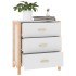 Aparador de madera contrachapada blanco 62x38x70
