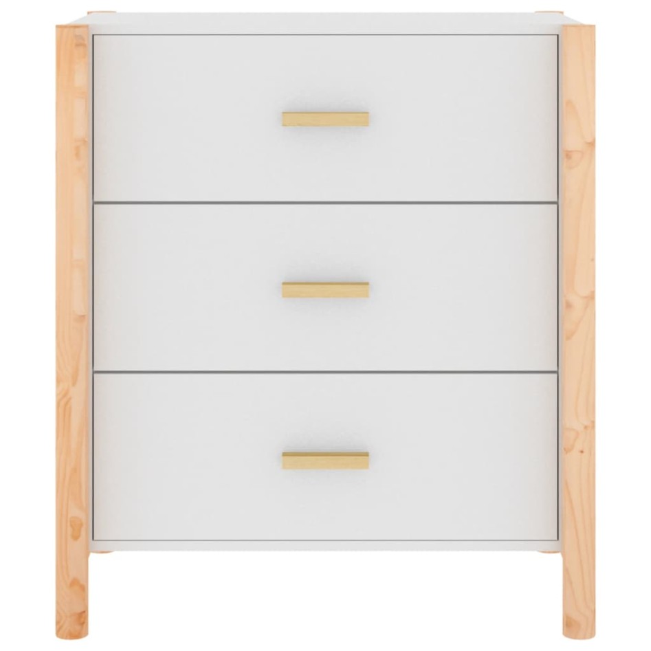 Aparador de madera contrachapada blanco 62x38x70