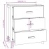Aparador de madera contrachapada blanco 62x38x70