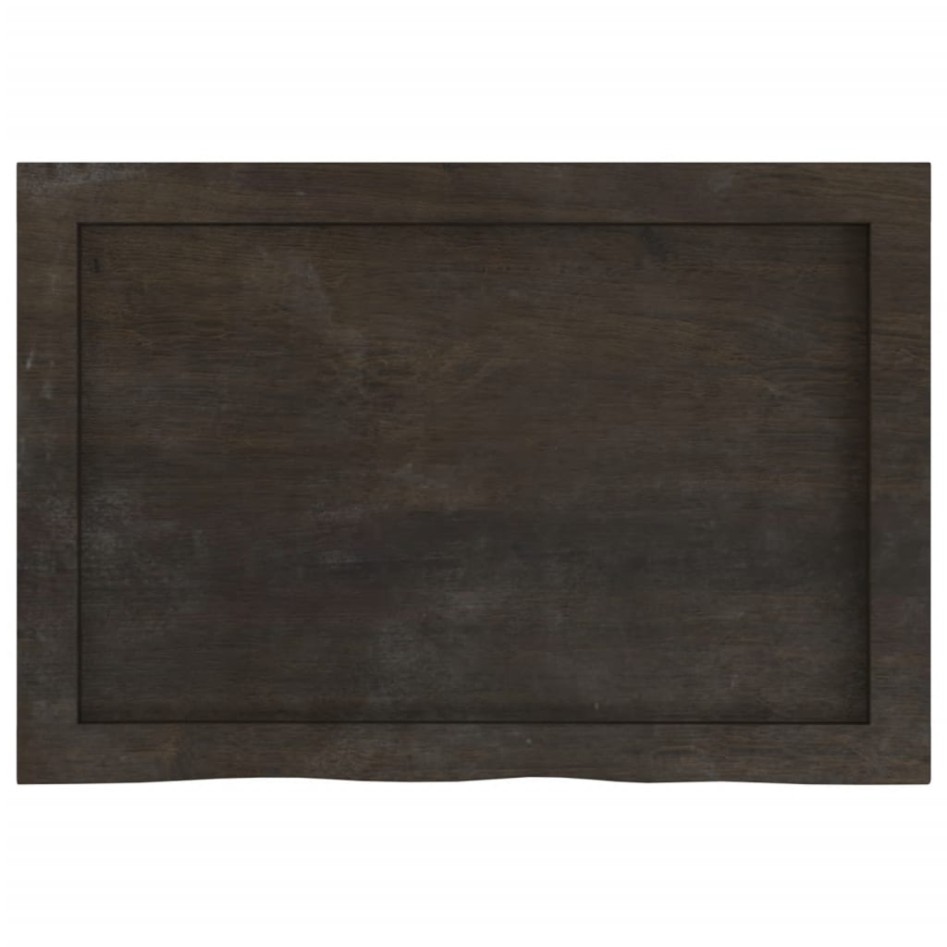 Estante pared madera roble tratada marrón oscuro 60x40x(2-4)