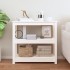 Mesa consola de madera maciza de pino blanco 80x40x74