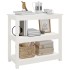 Mesa consola de madera maciza de pino blanco 80x40x74