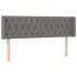 Cabecero con LED de tela gris oscuro 163x16x78/88