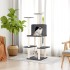 Rascador para gatos con postes de sisal gris oscuro 144,5