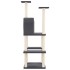 Rascador para gatos con postes de sisal gris oscuro 144,5