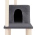 Rascador para gatos con postes de sisal gris oscuro 144,5