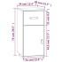 Aparador de madera maciza de pino gris 34x40x75