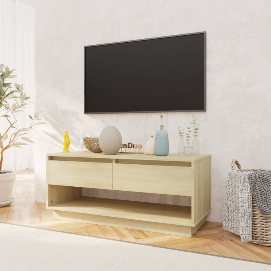 Mueble para TV madera contrachapada roble Sonoma 102x41x44