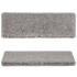 Alfombras de peldaños de escalera 15 uds gris 65x21x4