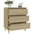 Aparador de madera contrachapada roble Sonoma 60x35x70