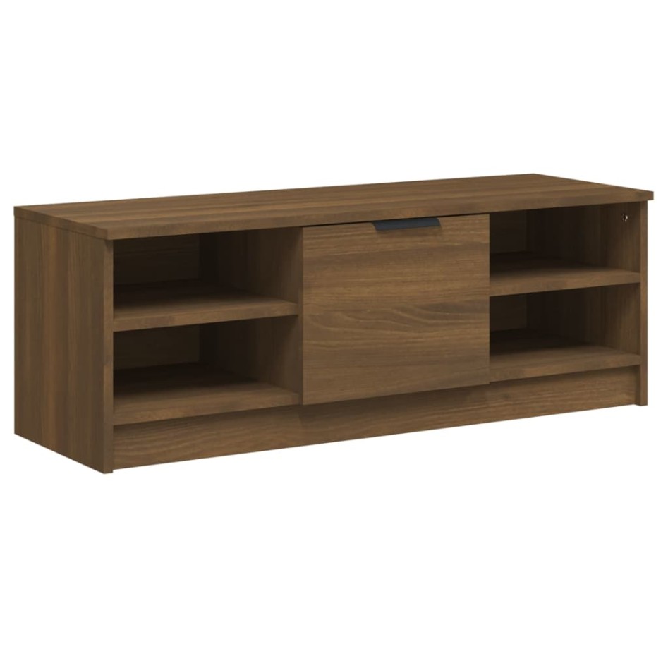 Mueble de TV madera contrachapada roble marrón 102x35,5x36,5