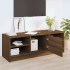 Mueble de TV madera contrachapada roble marrón 102x35,5x36,5