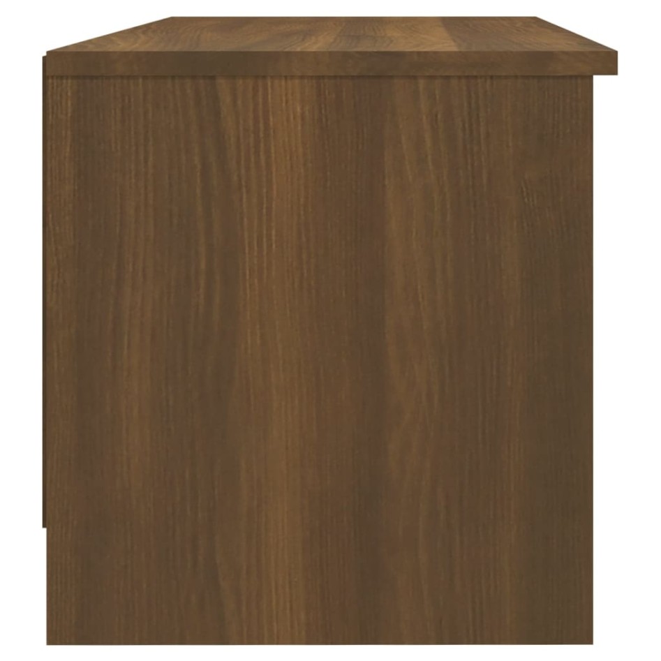 Mueble de TV madera contrachapada roble marrón 102x35,5x36,5