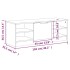 Mueble de TV madera contrachapada roble marrón 102x35,5x36,5