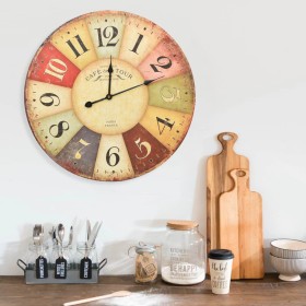 Reloj de pared vintage colorido 60