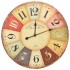 Reloj de pared vintage colorido 60