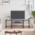 Mueble TV madera ingeniería y hierro gris Sonoma 121x35x45
