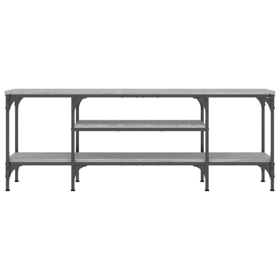 Mueble TV madera ingeniería y hierro gris Sonoma 121x35x45