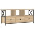 Mueble TV hierro madera contrachapada roble Sonoma 102x33x45