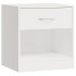 Mesitas de noche 2 unidades con cajón blanco con