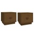 Mesitas de noche 2 uds madera de pino marrón miel 40x34x35