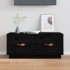 Mueble de TV de madera maciza de pino negro 80x34x35
