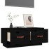 Mueble de TV de madera maciza de pino negro 80x34x35