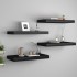 Estantes flotantes de pared 4 uds negro MDF 50x23x3,8