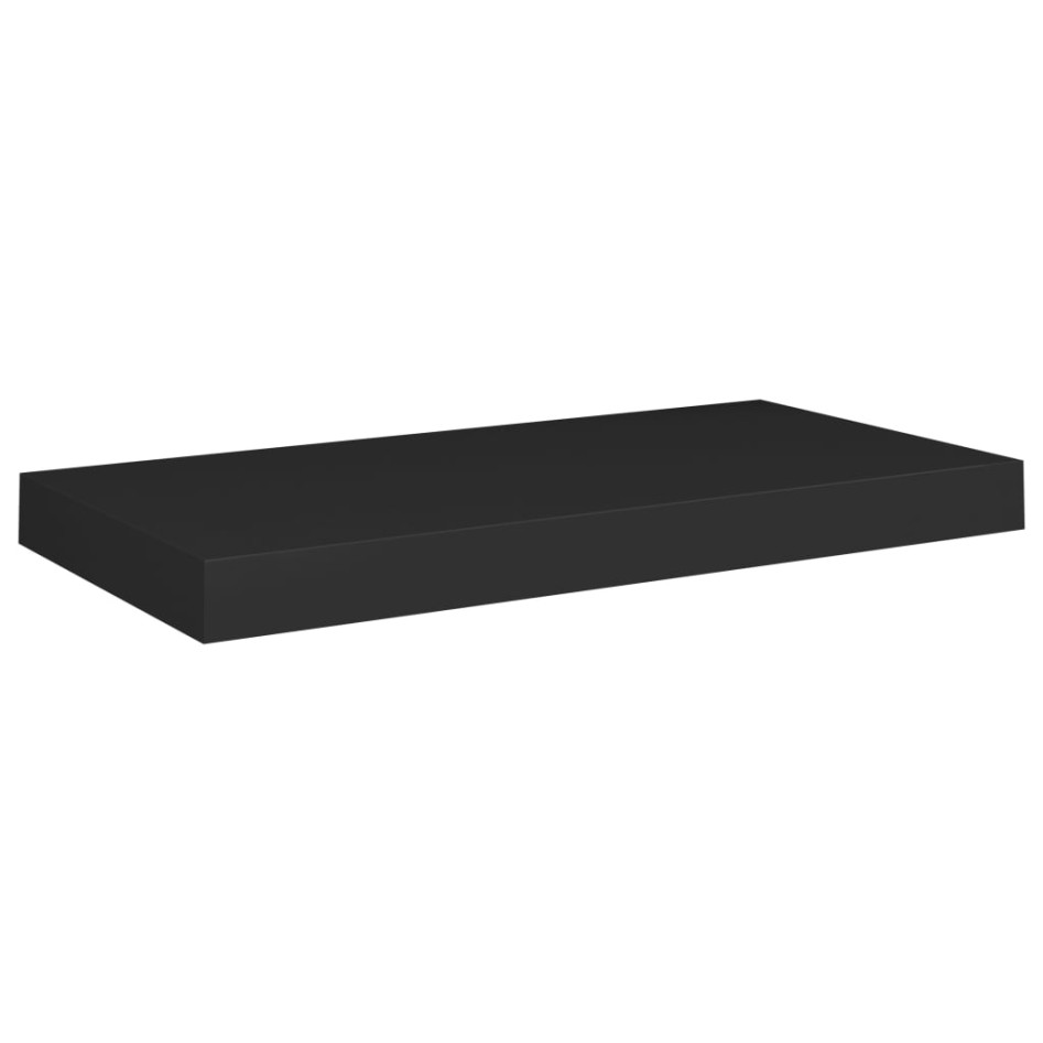 Estantes flotantes de pared 4 uds negro MDF 50x23x3,8