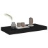Estantes flotantes de pared 4 uds negro MDF 50x23x3,8