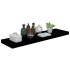 Estantes flotantes pared 4 uds negro brillo MDF