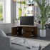 Mueble de TV madera contrachapada roble marrón 80x34x36