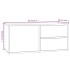 Mueble de TV madera contrachapada roble marrón 80x34x36