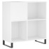 Mueble para discos madera contrachapada blanco 84,5x38x89