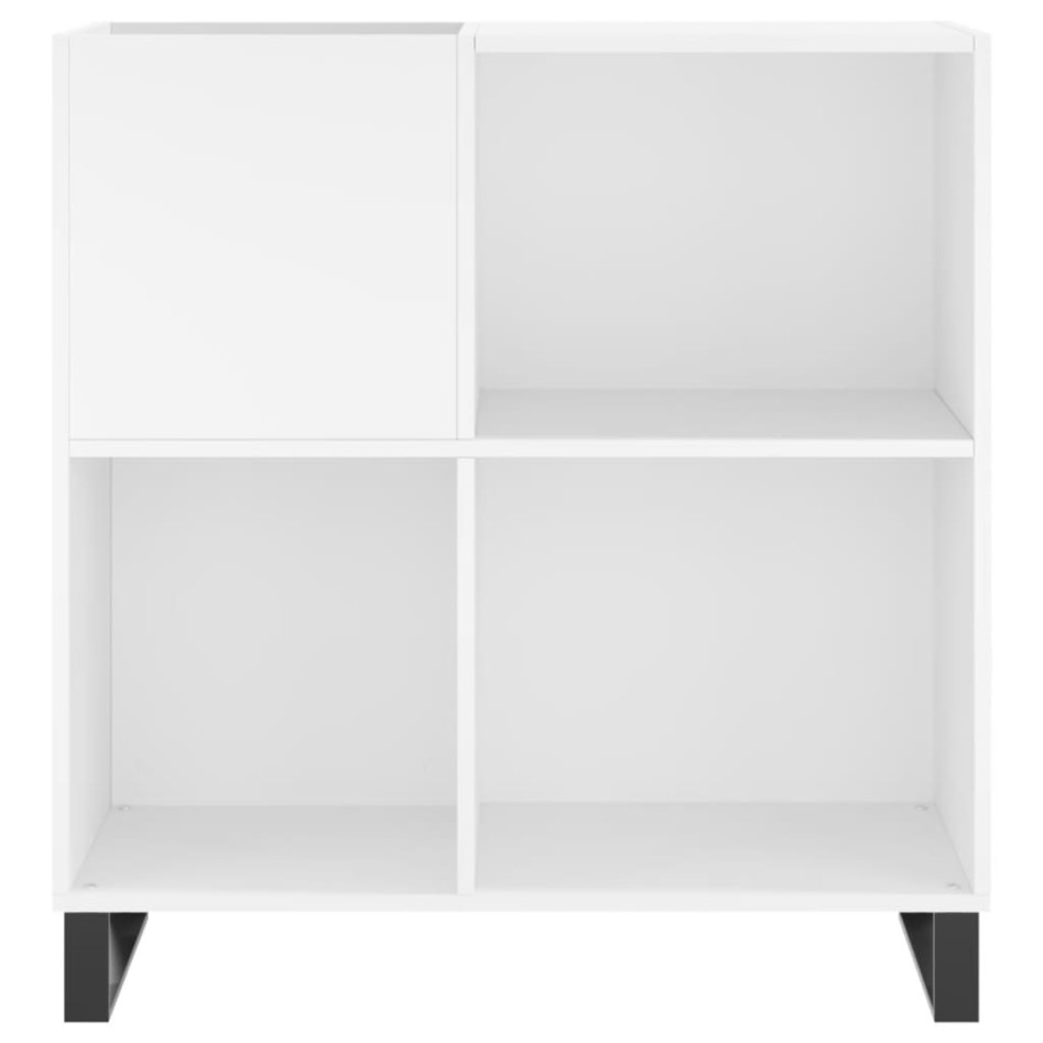 Mueble para discos madera contrachapada blanco 84,5x38x89