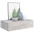 Estante de pared con cajón 2 uds MDF gris hormigón